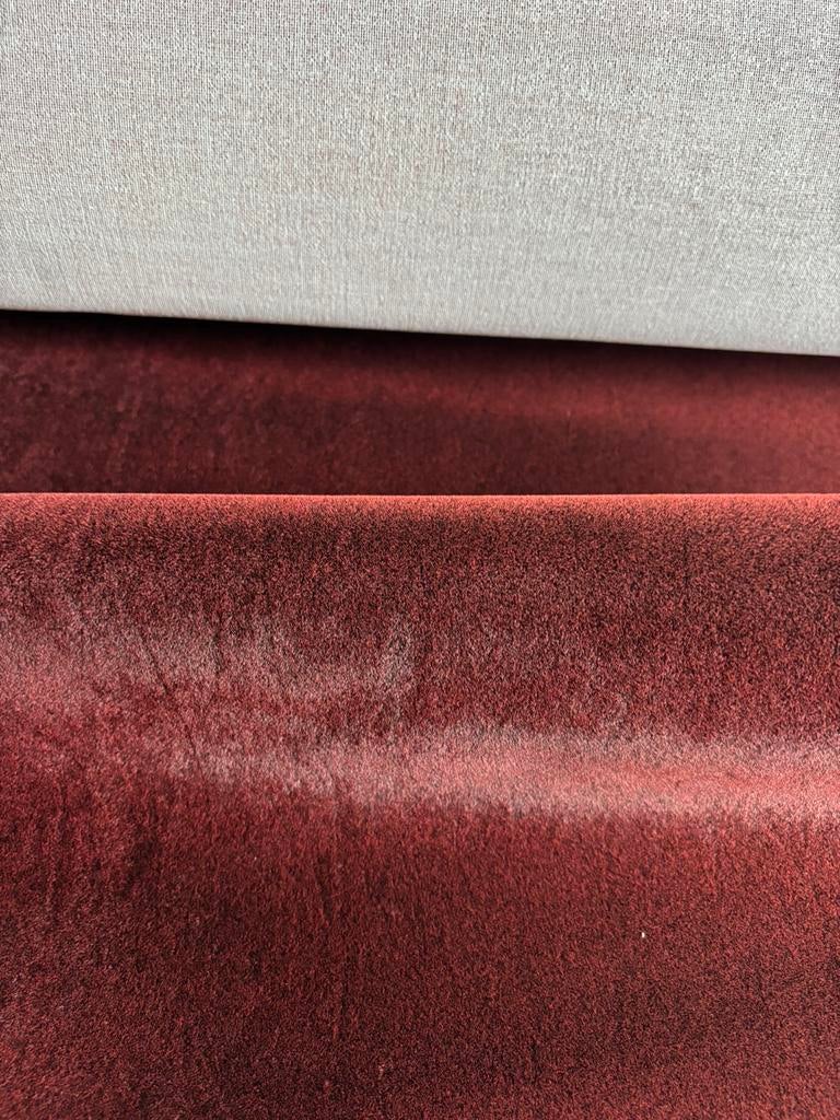 Velours donkerrood 5 meter, 120 cm of meer, 200 cm of meer, Ophalen of Verzenden, Zo goed als nieuw