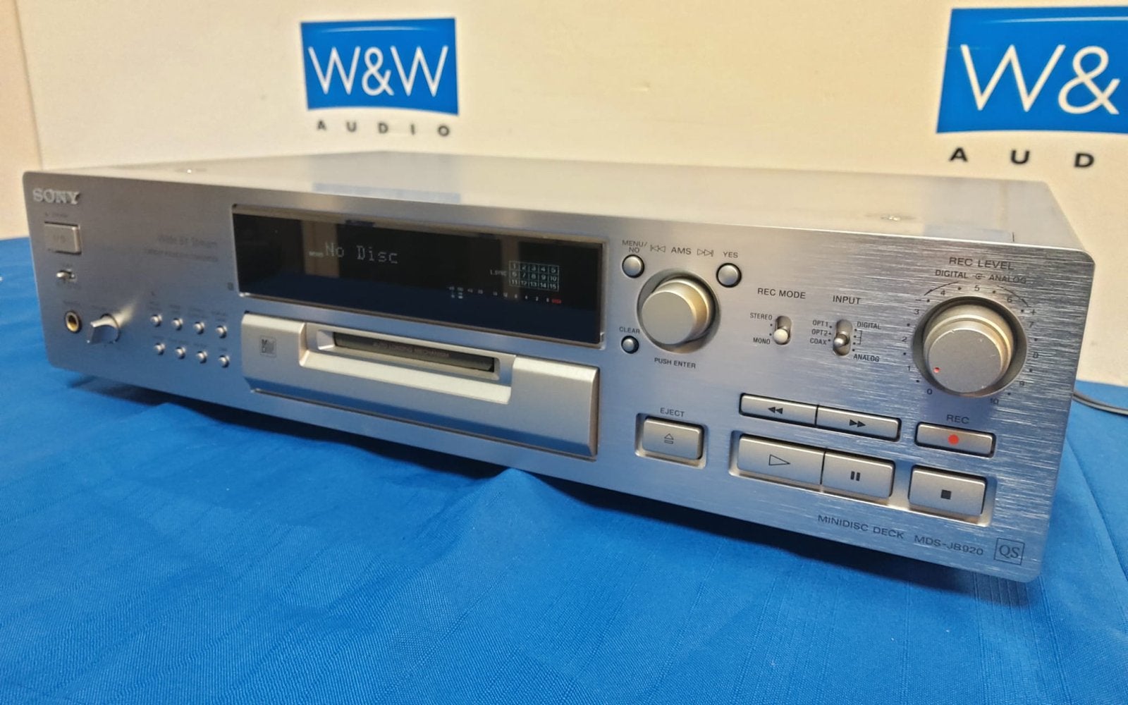 Sony MDS-JB920 QS MiniDisc Recorder met afstandsbediening, ., Ophalen of Verzenden, ., Minidisc-recorder