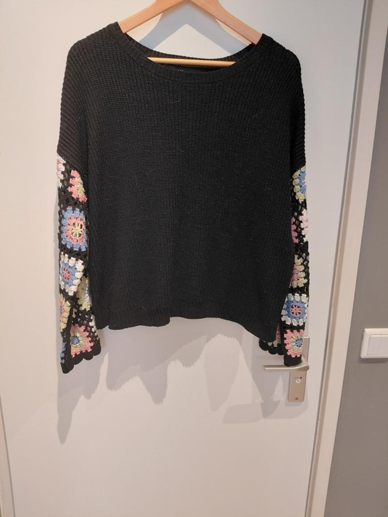 Mooi Only trui met gehaakte mouwen in maat l, Maat 42/44 (L), Ophalen of Verzenden, Zo goed als nieuw, Overige kleuren