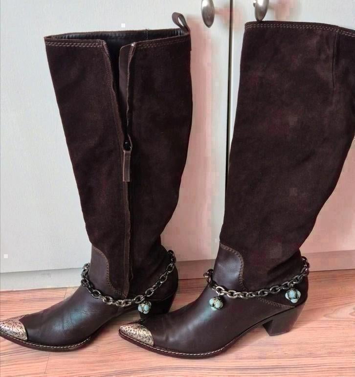 GUISEPPE ZANOTTI DAMES LAARZEN MAAT 40 ZGAN, Kleding | Dames, Schoenen, Zo goed als nieuw, Hoge laarzen, Ophalen of Verzenden