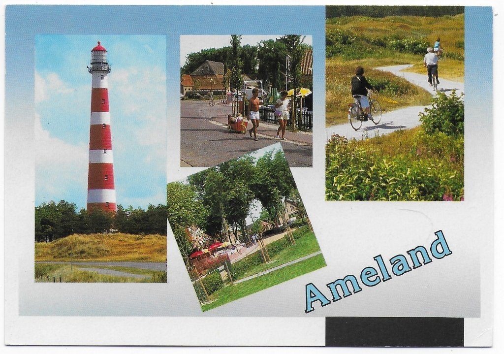 Ameland gelopen Ansichtkaart ( B2538 ), Ophalen of Verzenden, 1980 tot heden, Gelopen, Waddeneilanden