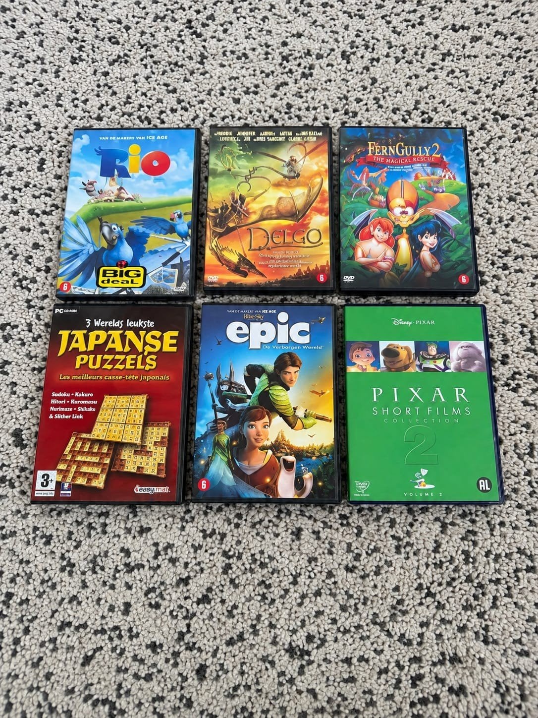 Diverse DVD Collectie: Rio, Delgo, Epic, Ferngully 2, Pixar, Cd's en Dvd's, Dvd's | Kinderen en Jeugd, Gebruikt, Animatie, Verzamelbox