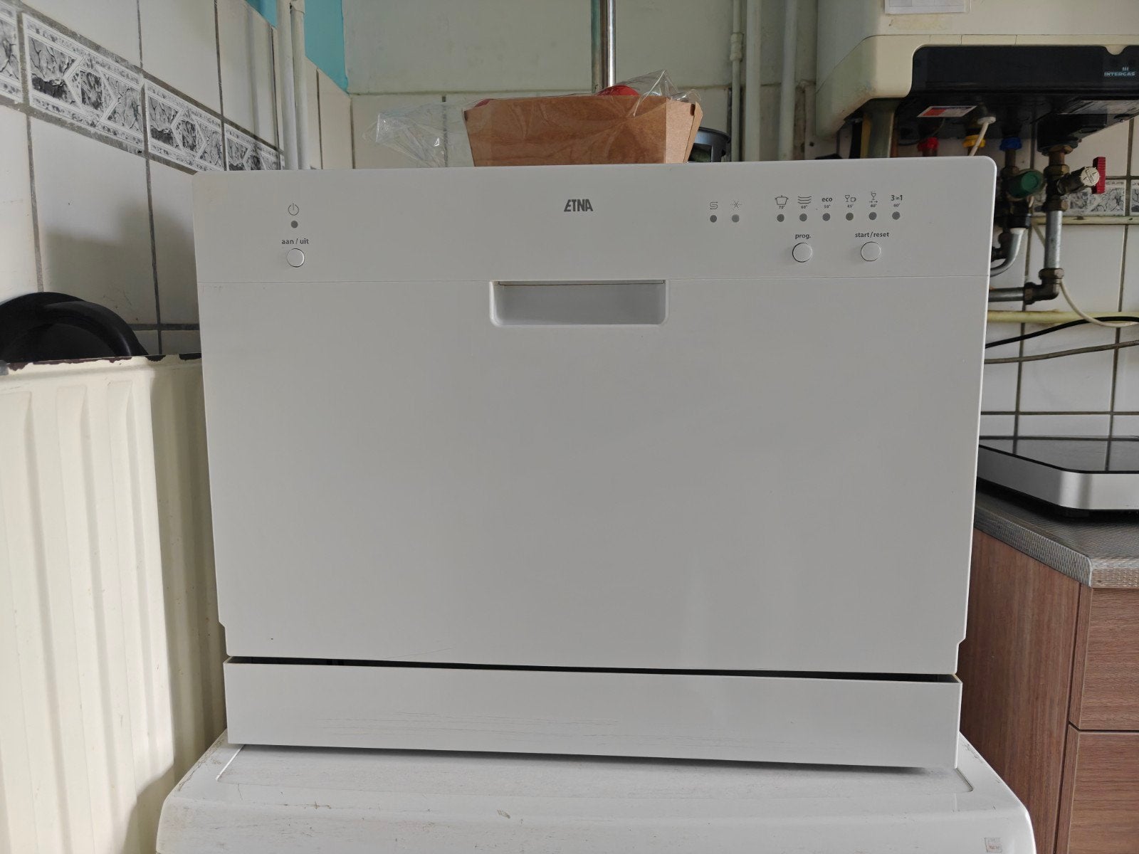 Etna EVW7862WIT/E01 Compacte Vaatwasser, Ophalen, Gebruikt, Minder dan 85 cm, Minder dan 10 liter