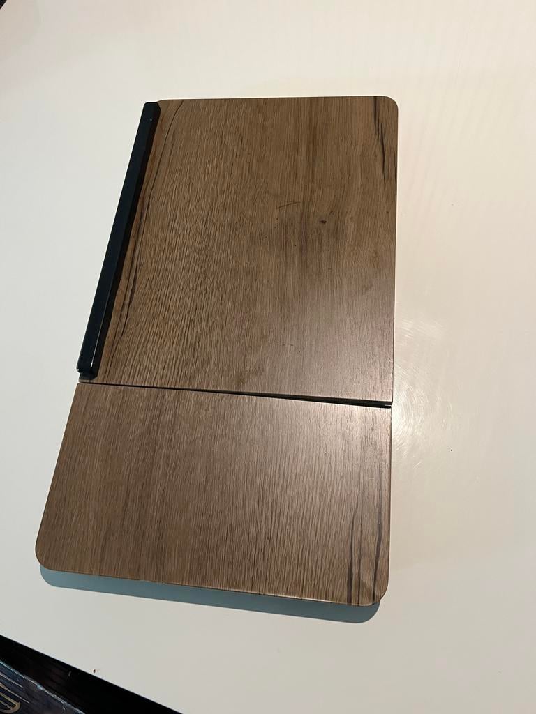 Verstelbaar Laptop Tafeltje - Houtlook, Ophalen, Zo goed als nieuw, In diepte verstelbaar
