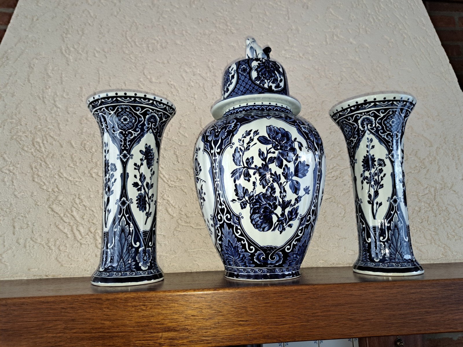 Delfts Blauw Boch Holland Vazen en Pot Set, Ophalen of Verzenden