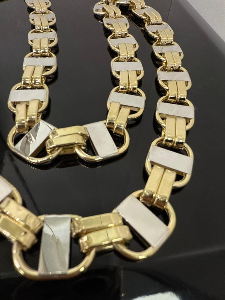 Prachtige 14 karaats gouden KINGSLEY ketting | ITALY DESIGN, Ophalen of Verzenden, Nieuw, Goud
