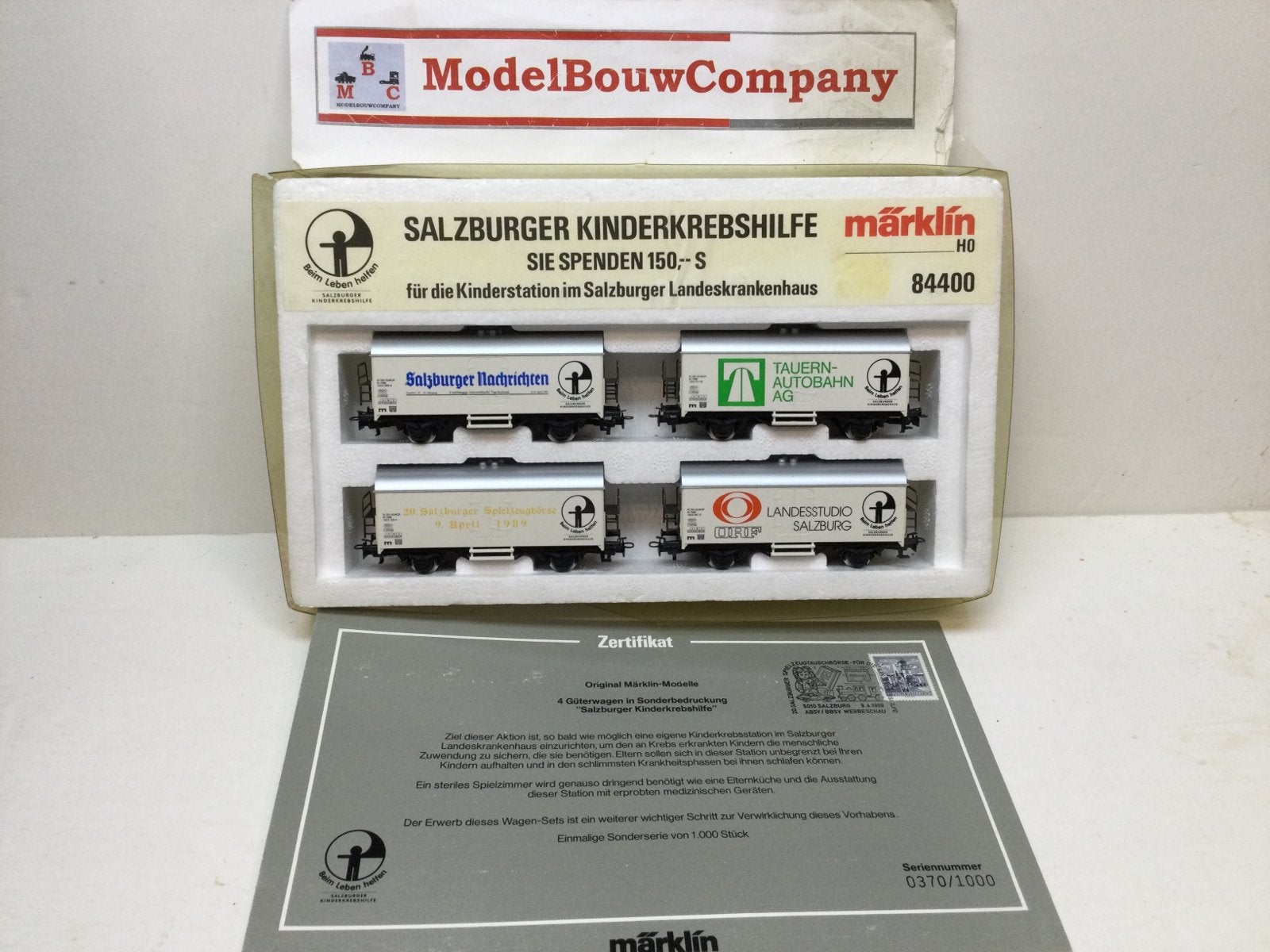 Marklin 84400 reclame set, Wisselstroom, Wagon, Ophalen of Verzenden, Zo goed als nieuw