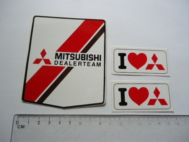 sticker oud MITSUBISHI dealer auto japan lancer cross race, Verzenden, Zo goed als nieuw, Bedrijf of Vereniging
