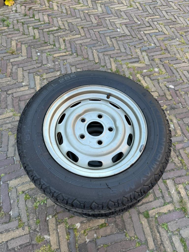 Set porsche stalen velgen, Ophalen of Verzenden