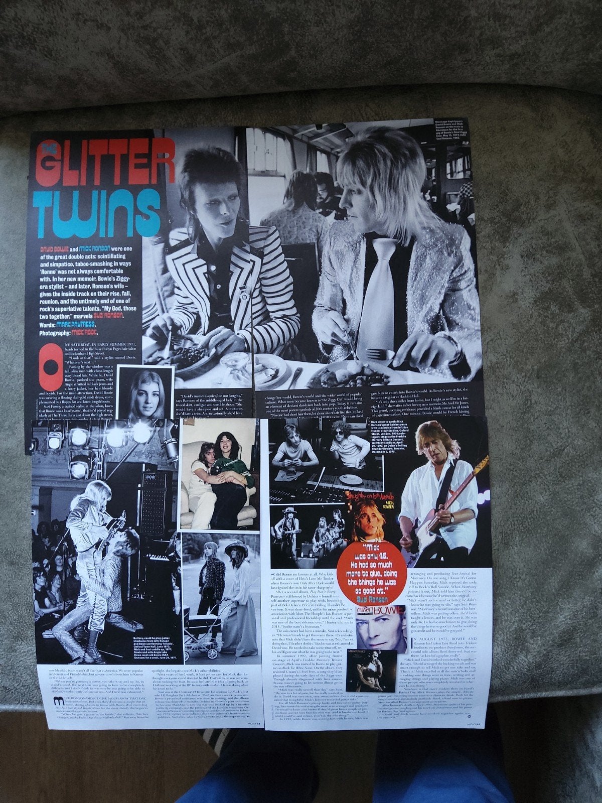 David Bowie and Mick Ronson, Verzamelen, Ophalen of Verzenden, Zo goed als nieuw, Boek, Tijdschrift of Artikel