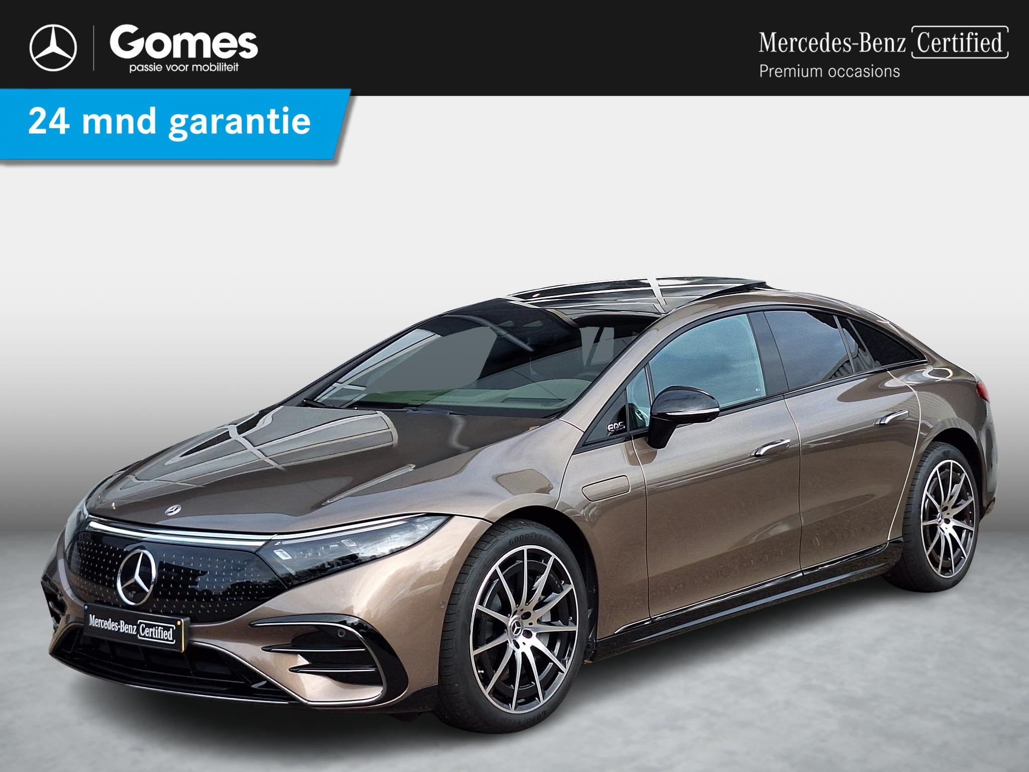 Mercedes-Benz EQS 450+ AMG Line | Panoramadak | Premium+ | M, Automaat, Gebruikt, 124 €/maand, Bruin