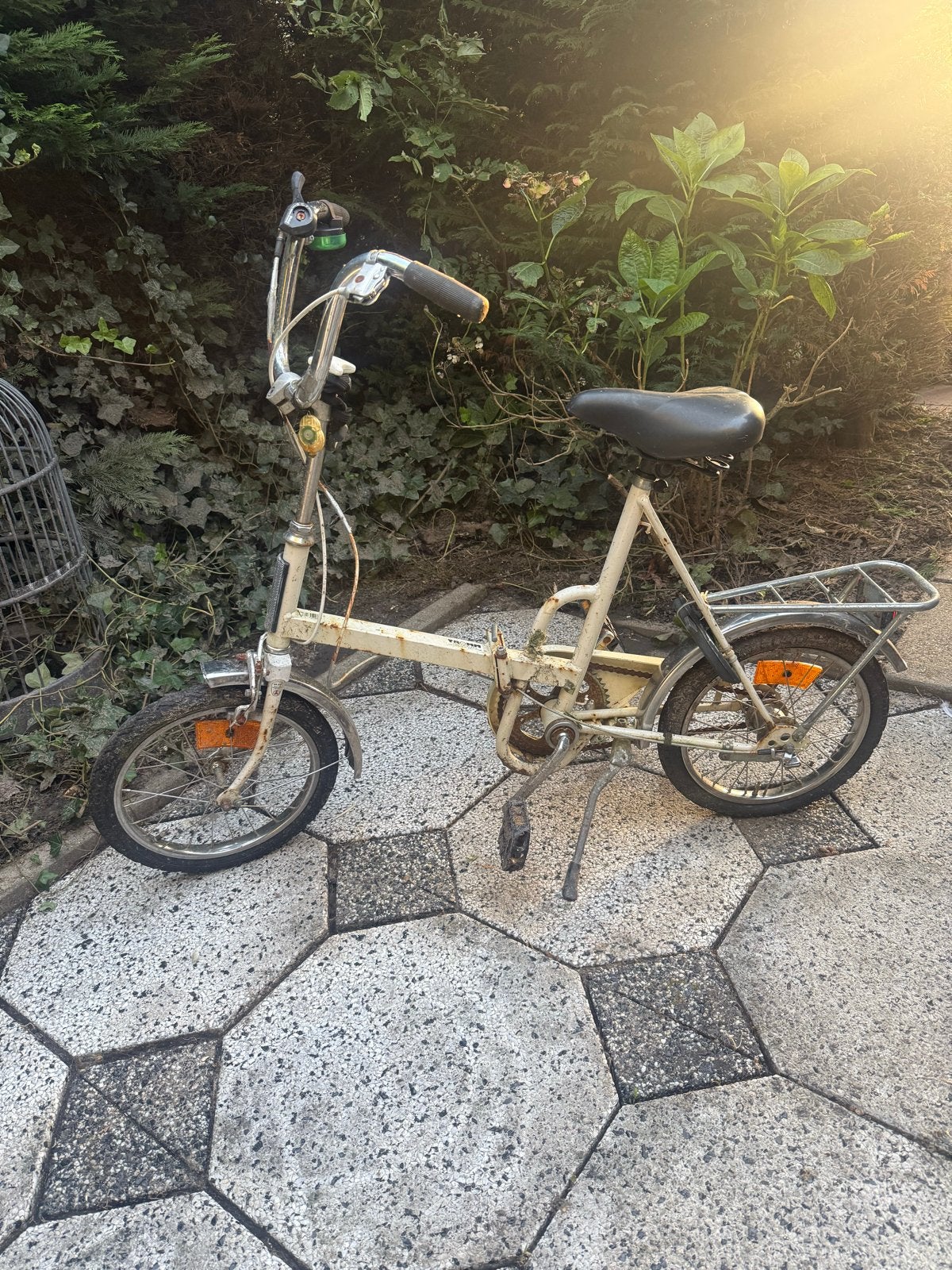 Vintage opvouwbare fiets - Gebruikt, Fietsen en Brommers, Gebruikt, Velgrem, 16 tot 18 inch, Totaal opvouwbaar
