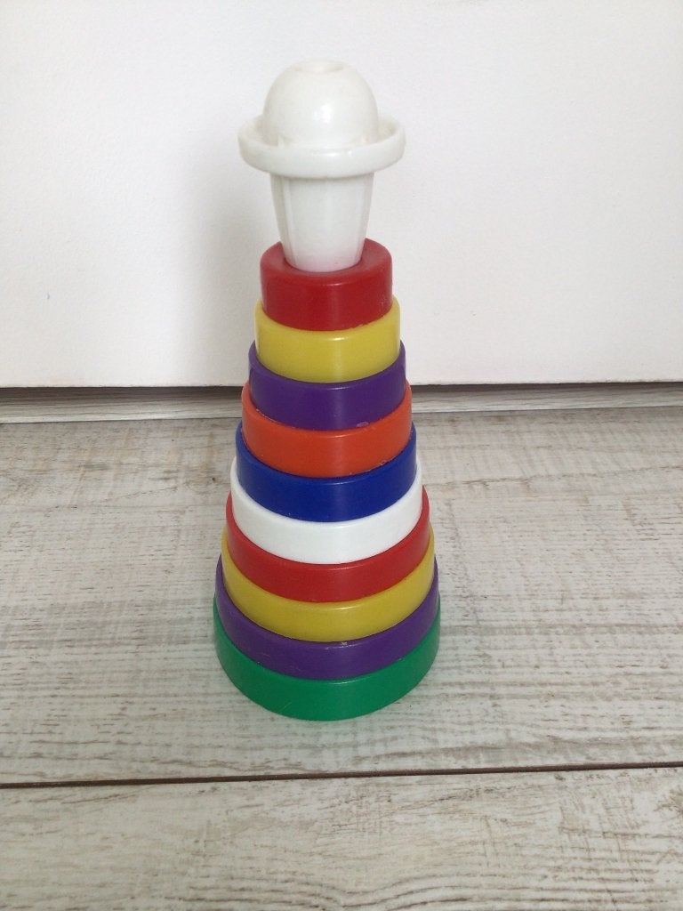 Ambi Toys stapeltoren stapelringen vintage, Kinderen en Baby's, Speelgoed | Babyspeelgoed, Ophalen of Verzenden, Zo goed als nieuw
