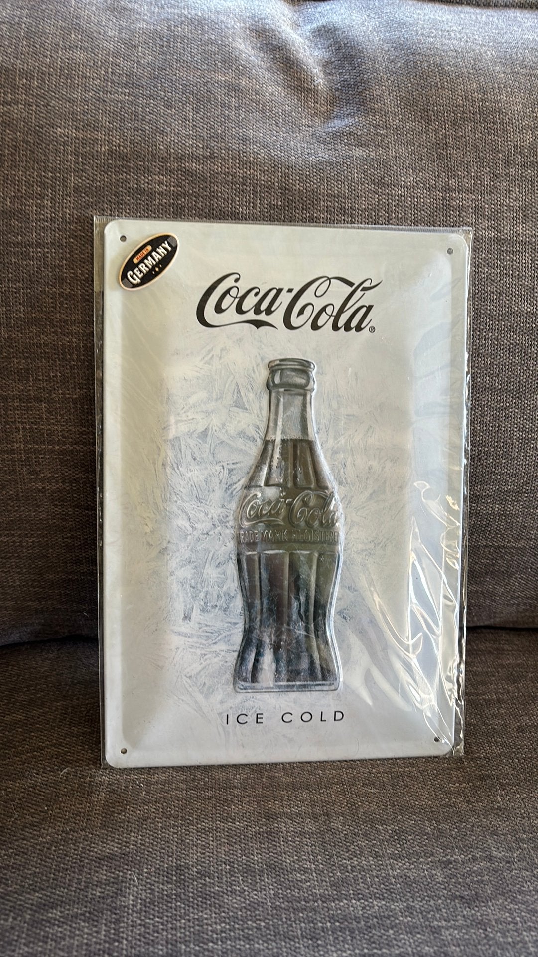 Nostalgic Art - Coca Cola Ice Cold reclamebordje 20x30 cm, Ophalen of Verzenden, Nieuw, Gebruiksvoorwerp