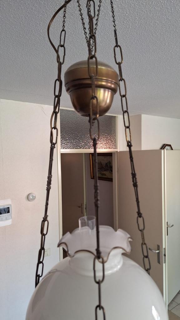 Authentieke hanglamp type schippertje, Ophalen