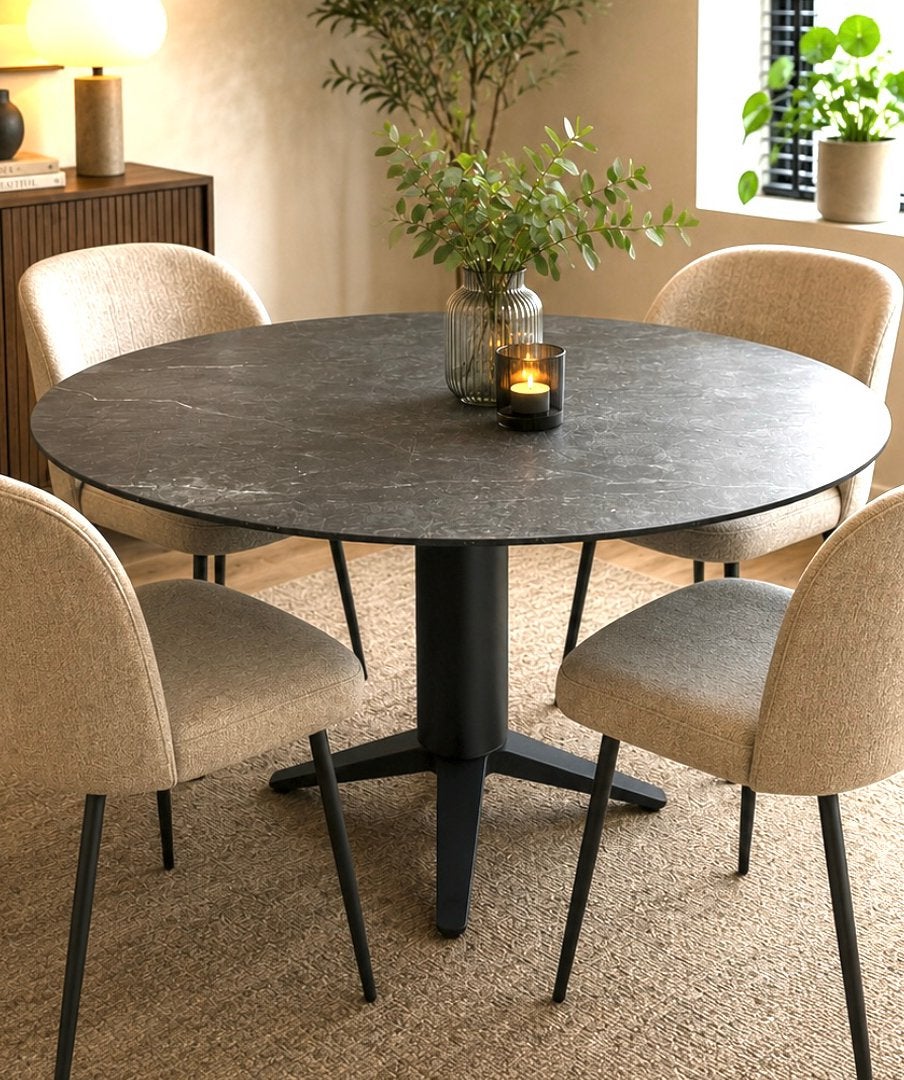 Bert plantagie Carve Eettafel, Ophalen, Zo goed als nieuw, Rond, 100 tot 150 cm