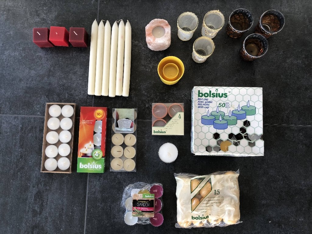Kaarsen en theelichten, Huis en Inrichting, Woonaccessoires | Kandelaars en Kaarsen, Overige materialen, Geel, Nieuw, Ophalen of Verzenden
