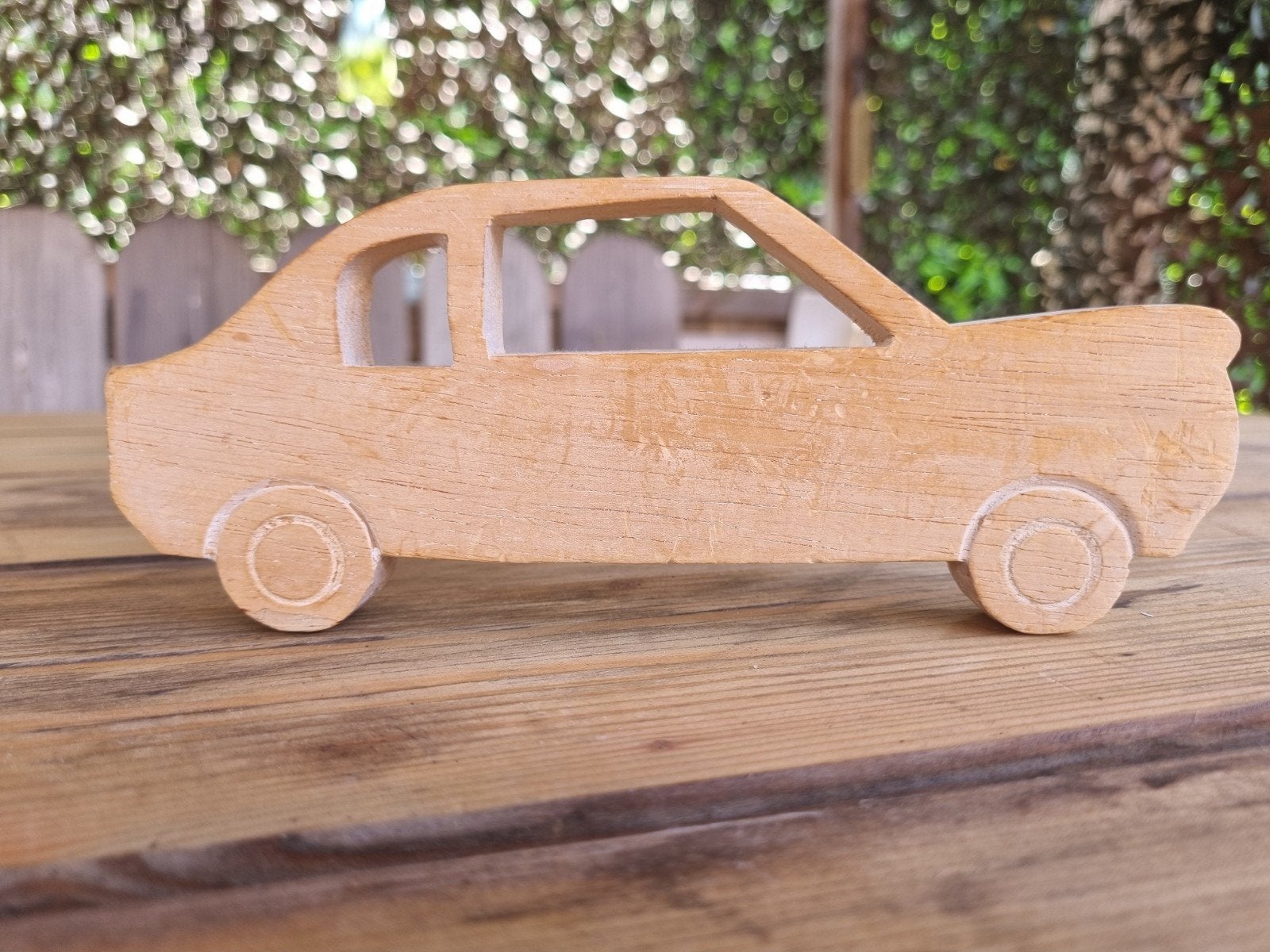 Houten auto - FamilyArt, Ophalen of Verzenden, Zo goed als nieuw, Hout, Vintage