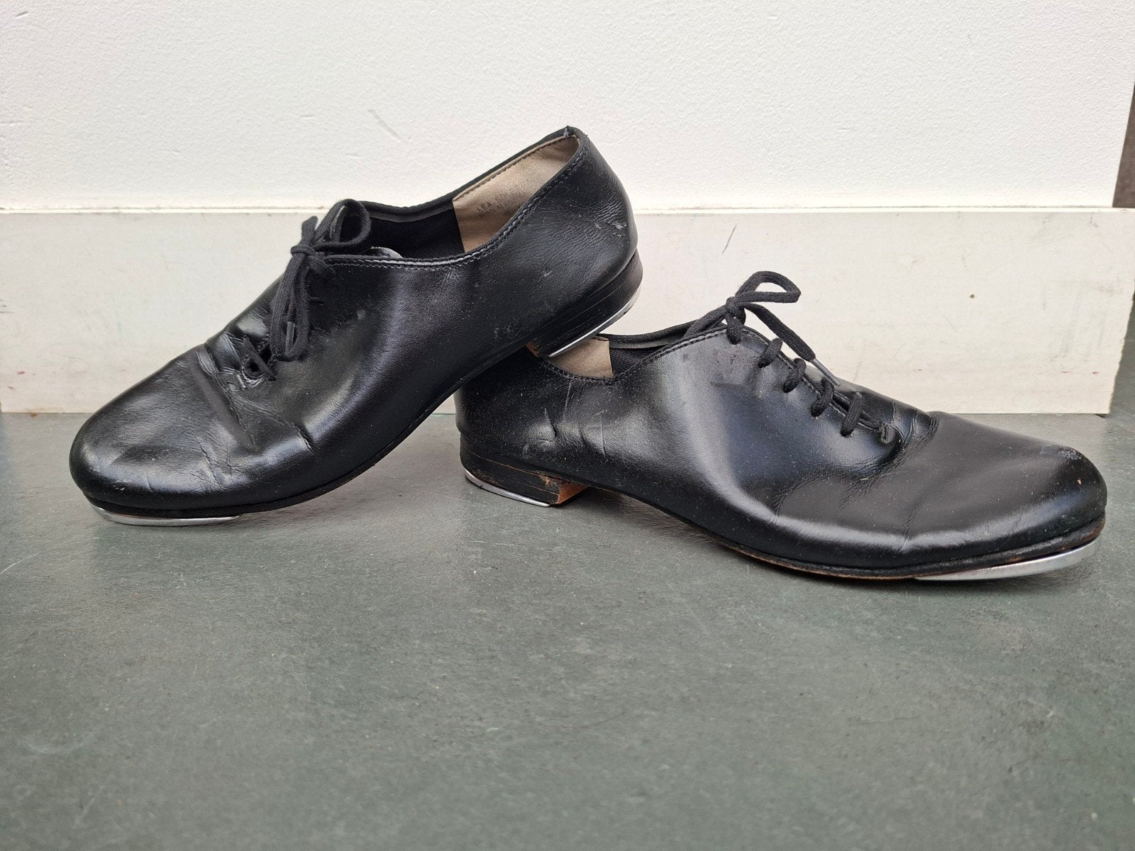 Capezio Tele Tone Tap Tapschoenen Zwart Leer Maat 41, Ophalen of Verzenden, Gebruikt, Schoenen