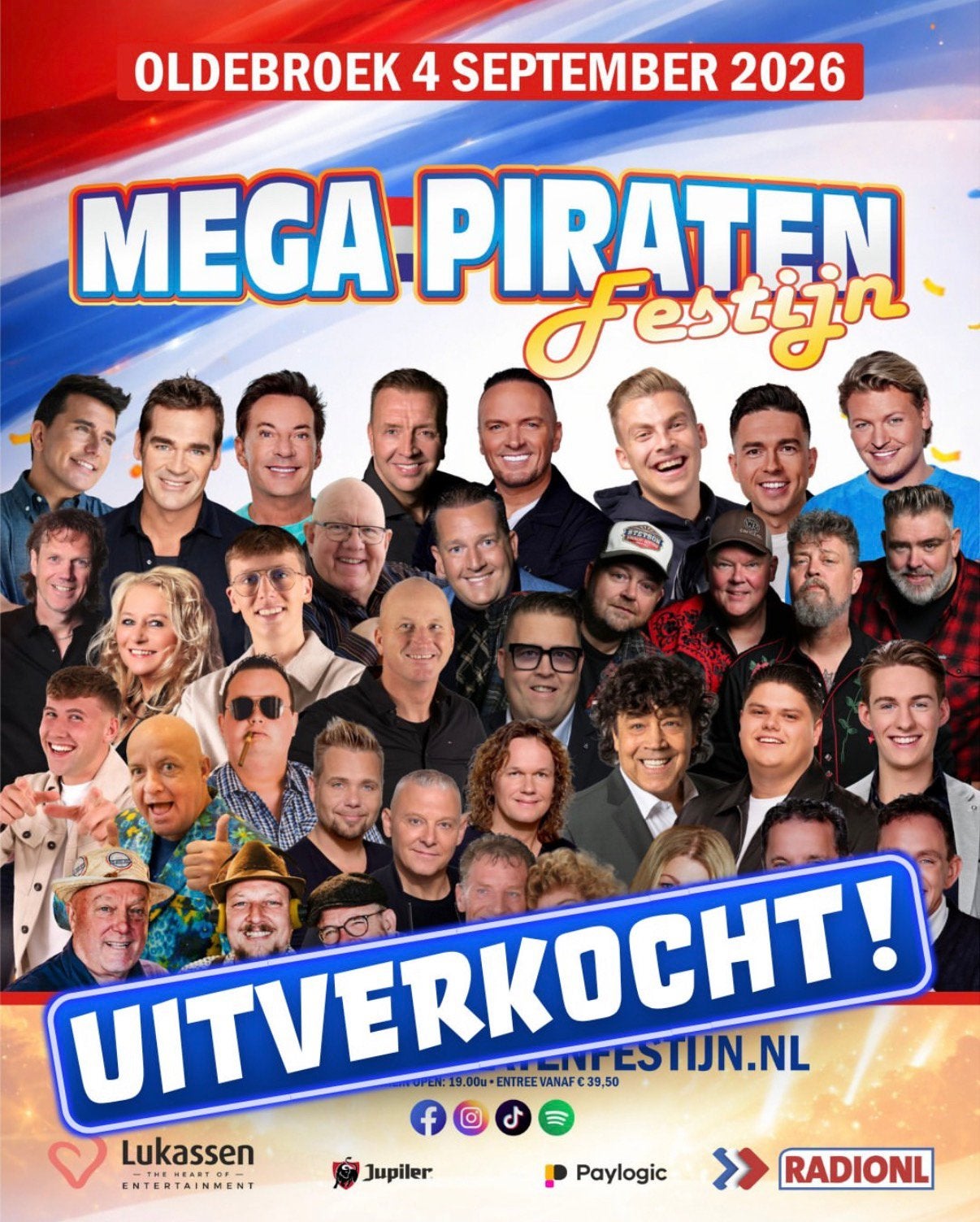 3 kaarten mega piraten festijn oldebroek, Drie personen of meer
