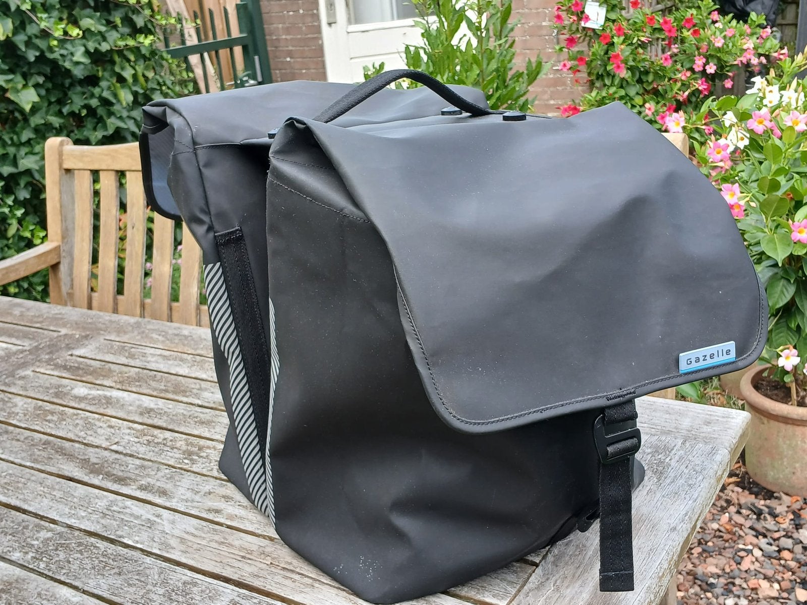 Gazelle dubbele fietstas met MIK adapter - uitstekende, Ophalen of Verzenden, Zo goed als nieuw