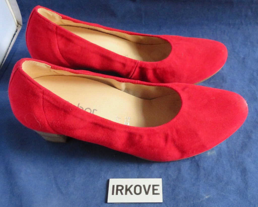 GABOR * RODE PUMPS * SUEDE LEER MAAT 39 *, Pumps, Verzenden, Gabor, Zo goed als nieuw