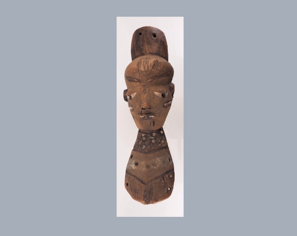 29cm Pende masker, Congo (251023-11), Hout, Afrika, Masker, Ophalen of Verzenden