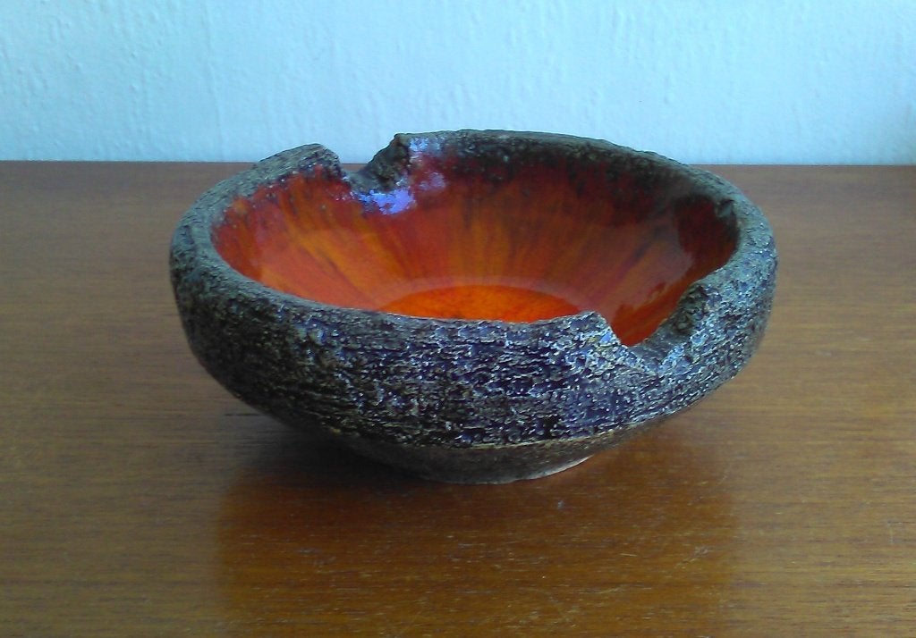 Jan van Erp Vintage Fat lava Brutalist Nederlands keramiek, Ophalen of Verzenden