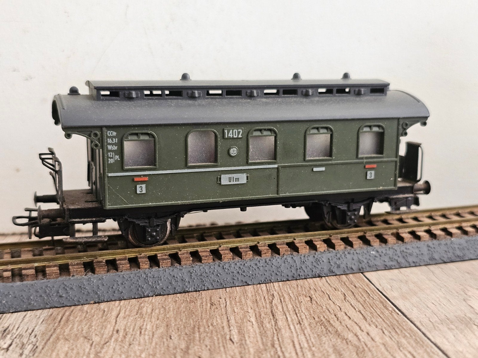 Fleischmann HO Wagon met Märklin Koppeling - Groen, Wisselstroom, Gebruikt, Fleischmann, Wagon