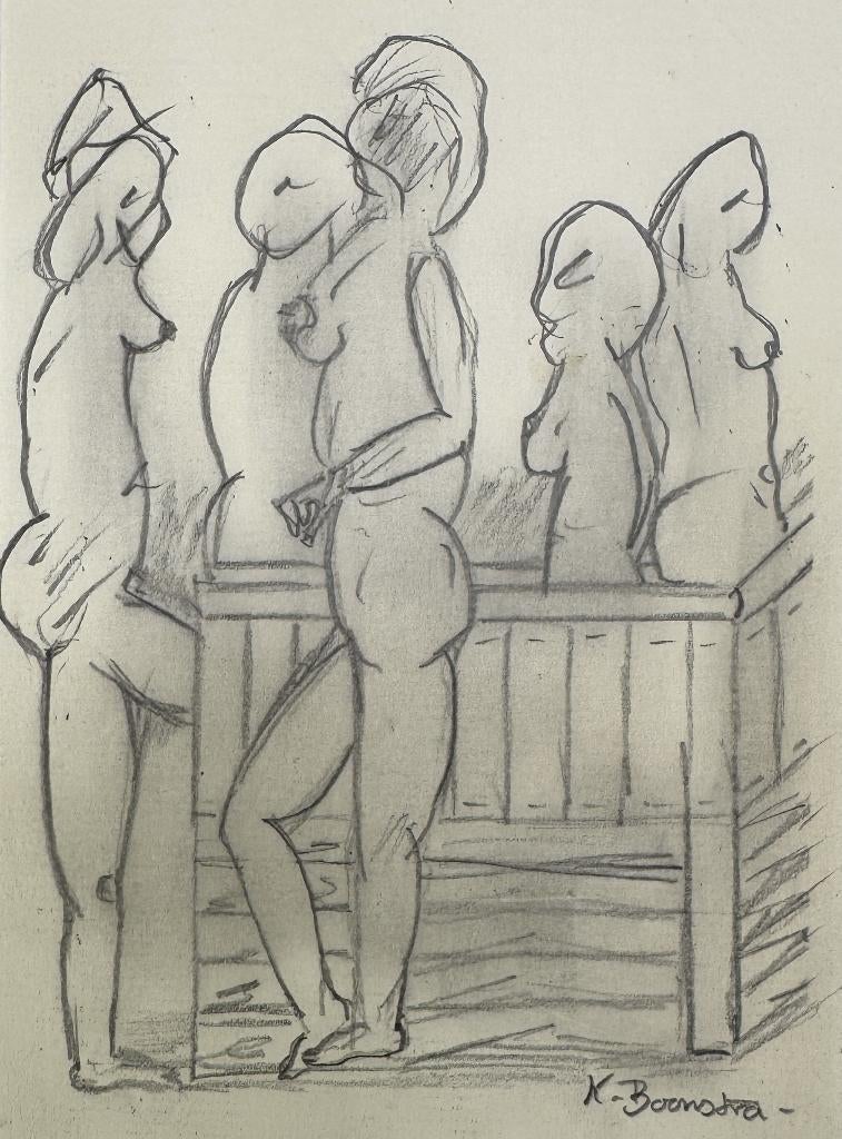 603. Diverse tekeningen, Klaas Boonstra -1935-1964, Antiek en Kunst, Ophalen of Verzenden