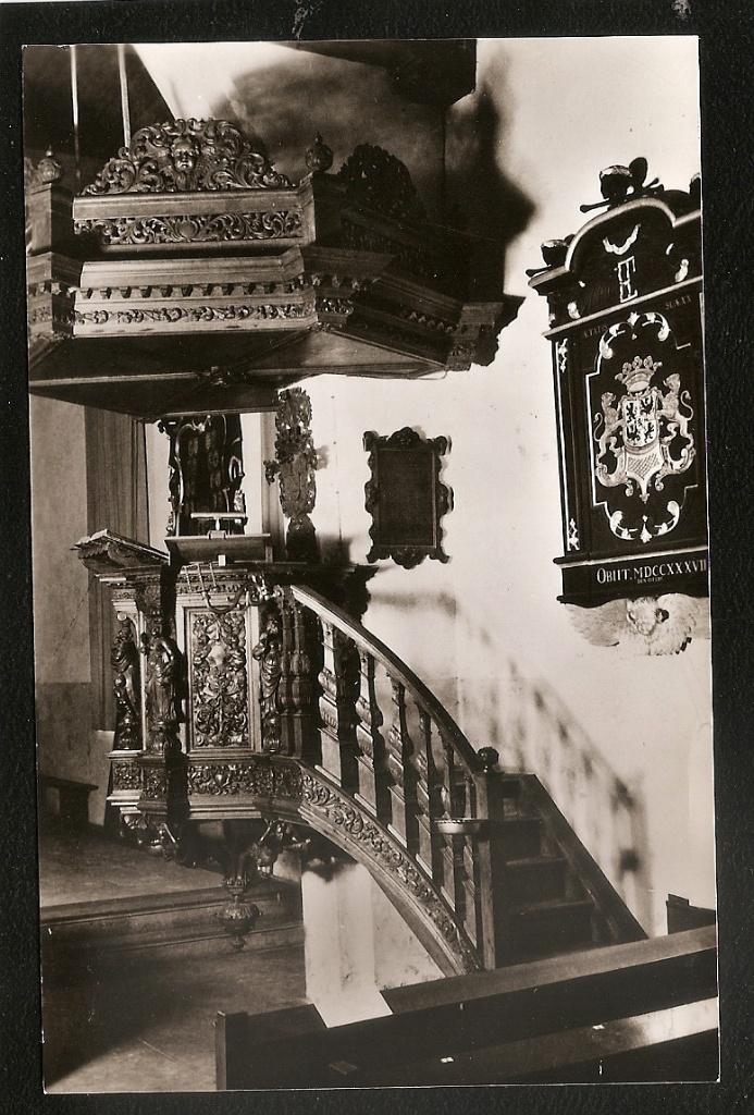 Midwolde, Kerk, Preekstoel, Ophalen of Verzenden, 1960 tot 1980, Ongelopen, Groningen