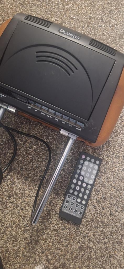 Hoofdsteun DVD-speler set met afstandsbediening, Auto diversen, Ophalen of Verzenden, Gebruikt