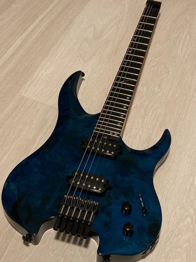 Legator Ghost G6SS Super Shred – Blue Burl, Ophalen, Zo goed als nieuw, Solid body, Overige merken