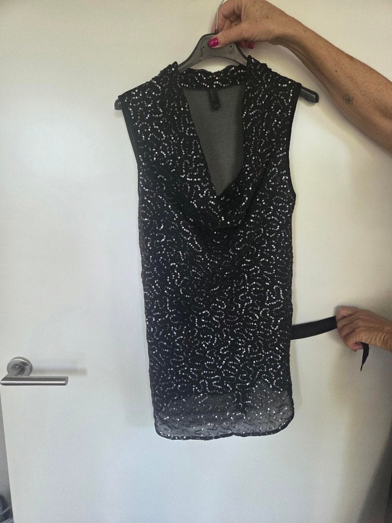 Vero Moda zwarte top met glitters Medium, Maat 38/40 (M), Vero Moda, Zwart, Ophalen of Verzenden
