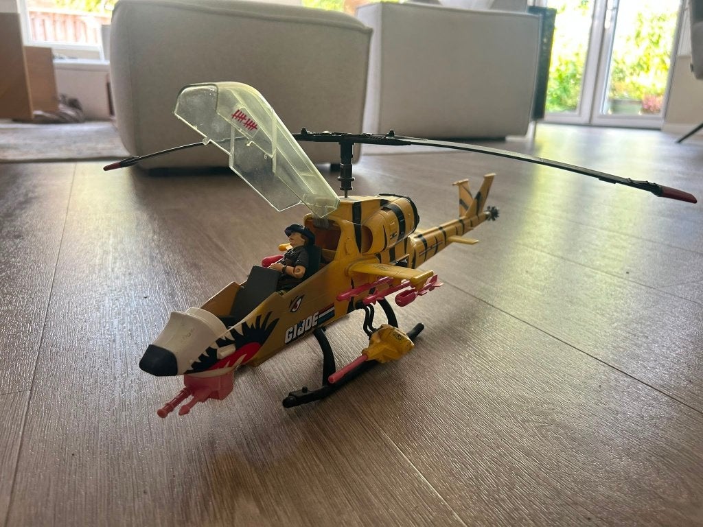 RARE: G.I. Joe Tiger Fly Helikopter – met Piloot Recondo!, Ophalen, Gebruikt