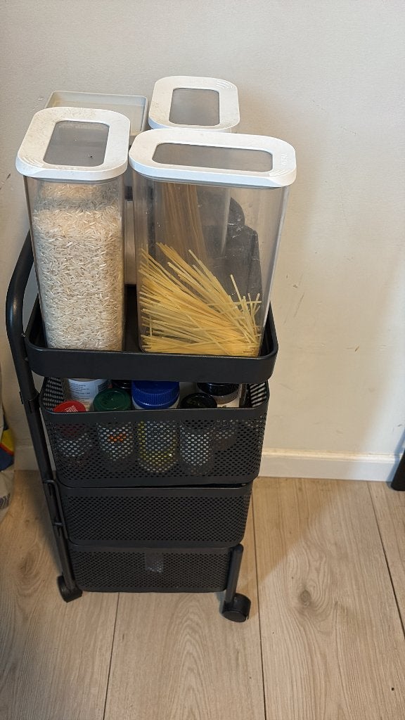Kitchen Cart, Ophalen, Keukentrolley, Zo goed als nieuw, Zwart