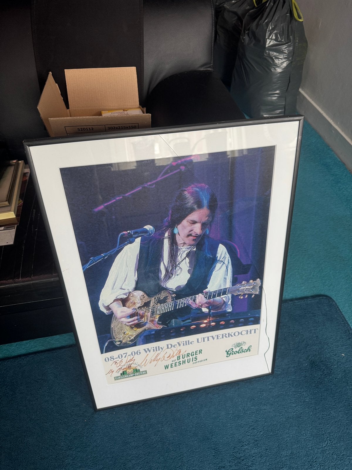 Willy DeVille mooie poster met handtekening gesigneerd, Ophalen