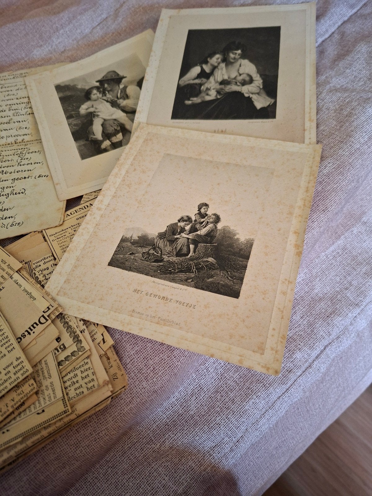 Vintage documenten, kranten en prenten - Diverse collectie, Verzenden