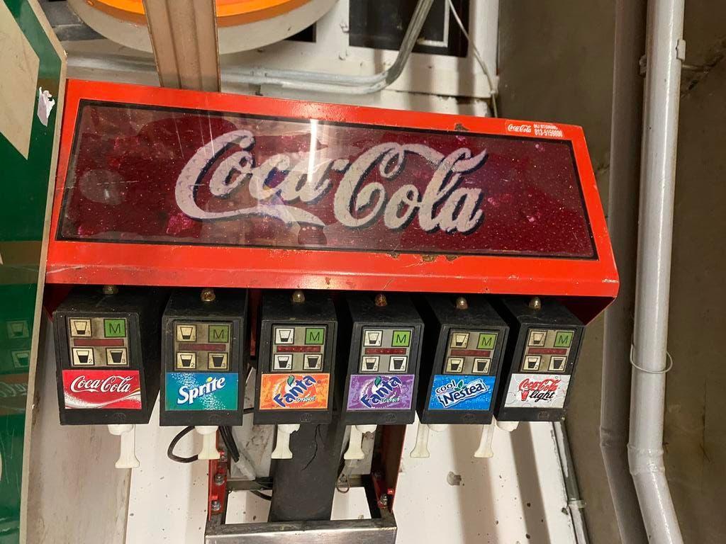 Vintage Coca-Cola Lichtbak met Dispenser Modules, Ophalen, Gebruikt, Lichtbak of (neon) lamp