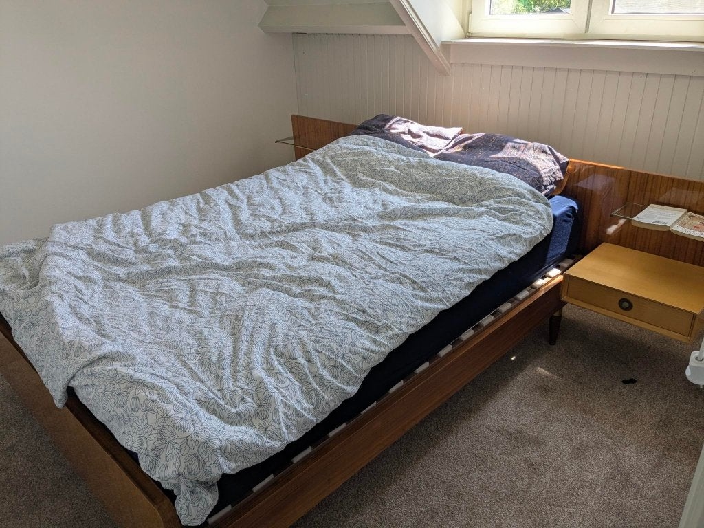 vintage bed 140x200, Huis en Inrichting, Slaapkamer | Bedden, Ophalen, Gebruikt, Overige kleuren, Tweepersoons