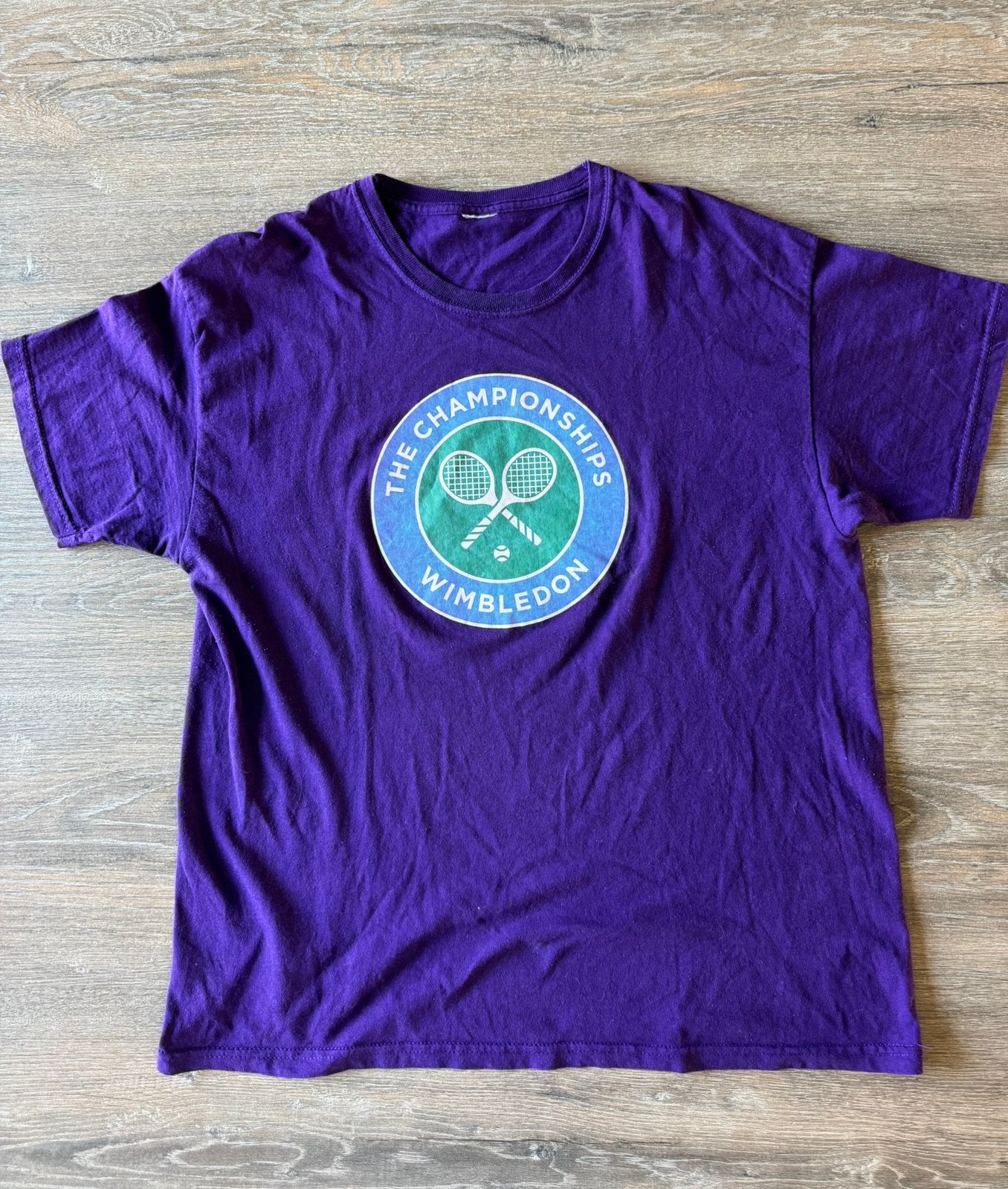 Paars Wimbledon t shirt maat L/XL, Kleding | Heren, T-shirts, Ophalen of Verzenden, Zo goed als nieuw, Maat 56/58 (XL), Paars