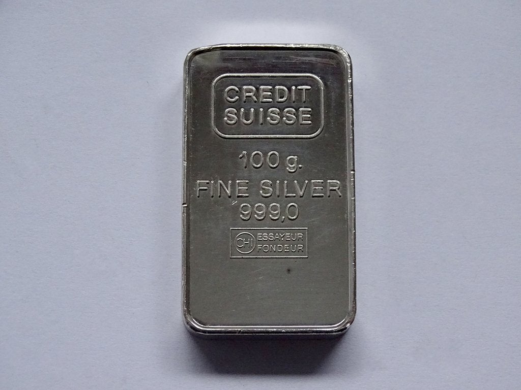 Credit Suisse 100 Gram 999 Zilver Baar, Verzenden, Zilver