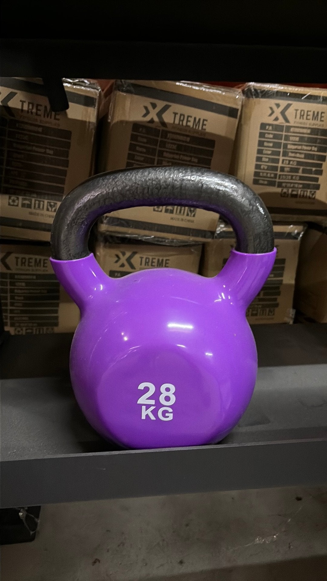 Vinyl kettlebell 28kg, Sport en Fitness, Fitnessmaterialen, Ophalen of Verzenden, Nieuw, Benen, Kettlebell