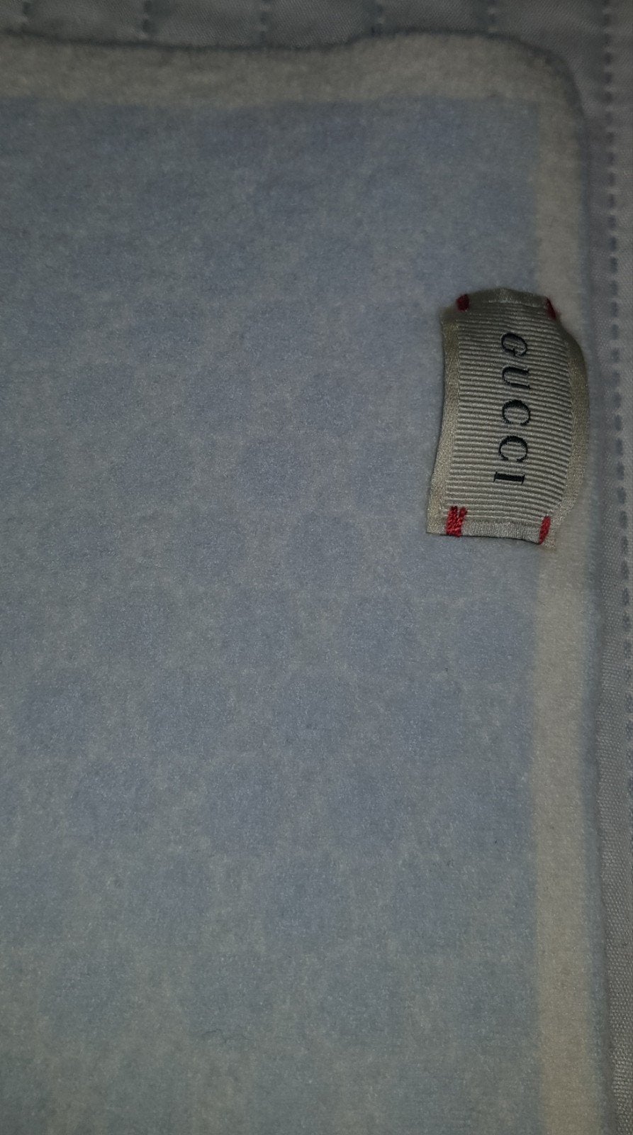 Gucci baby wool blanket blauw deken merk prematuur dekens, Gebruikt, Verzenden, Wasbaar, Blauw