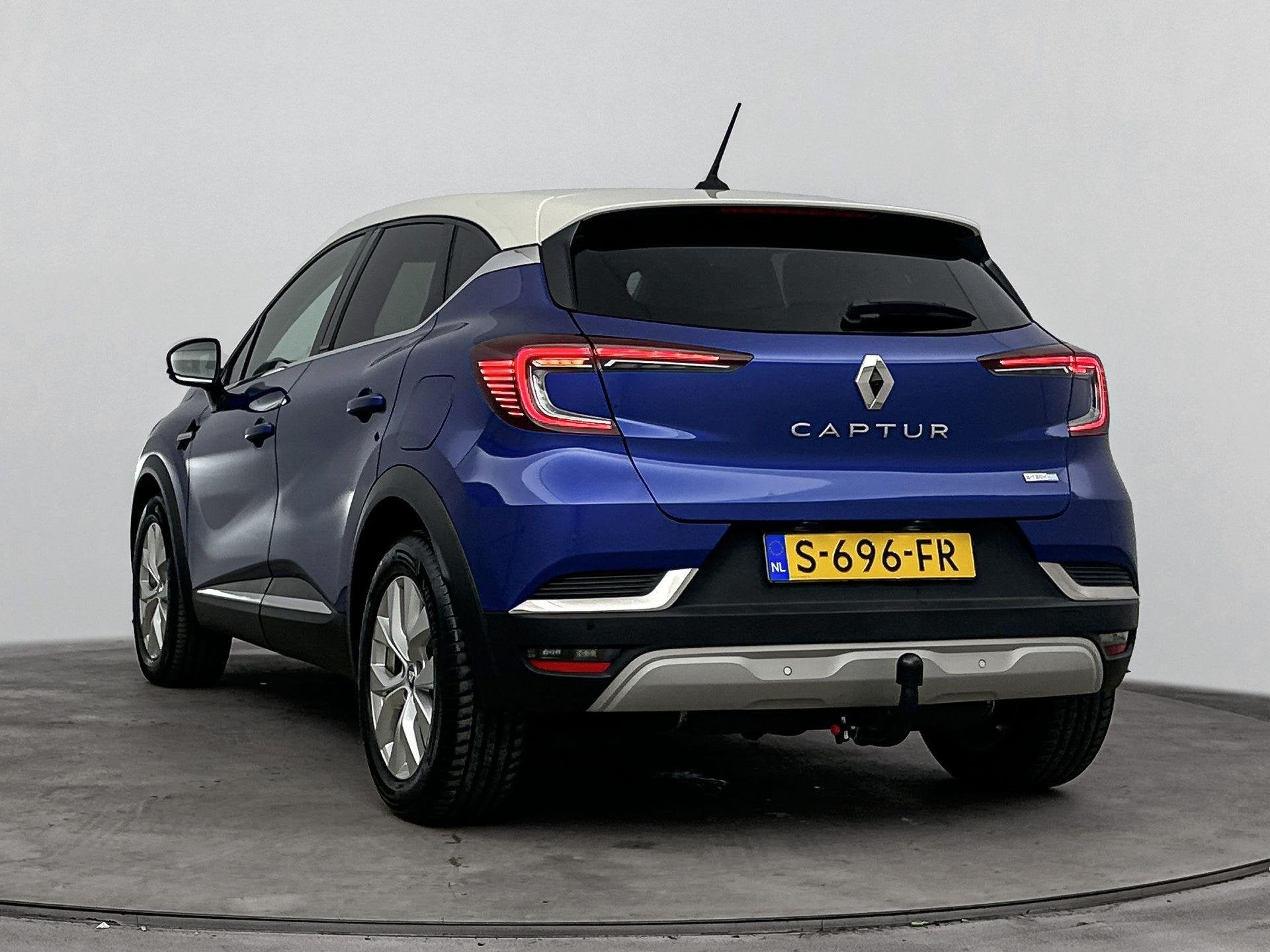 Renault Captur 1.6 E-Tech Plug-in Hybrid 160 Intens | Airco, Auto's, Stof, Gebruikt, 4 cilinders, Blauw