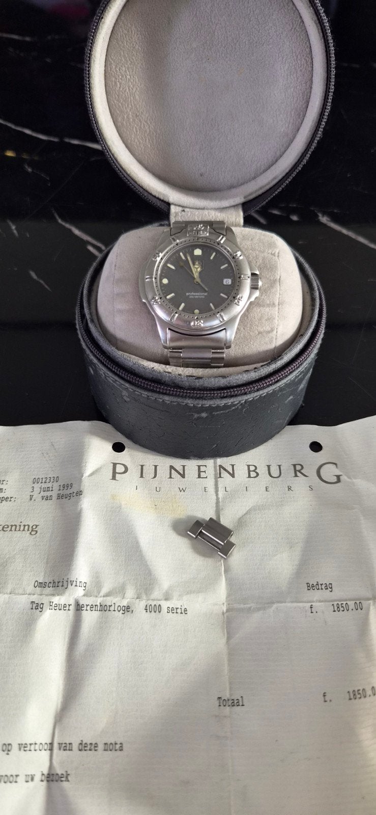 Vintage Tag Heuer 4000 Professional 32mm Unisex Complete Set, Sieraden, Tassen en Uiterlijk, Ophalen of Verzenden