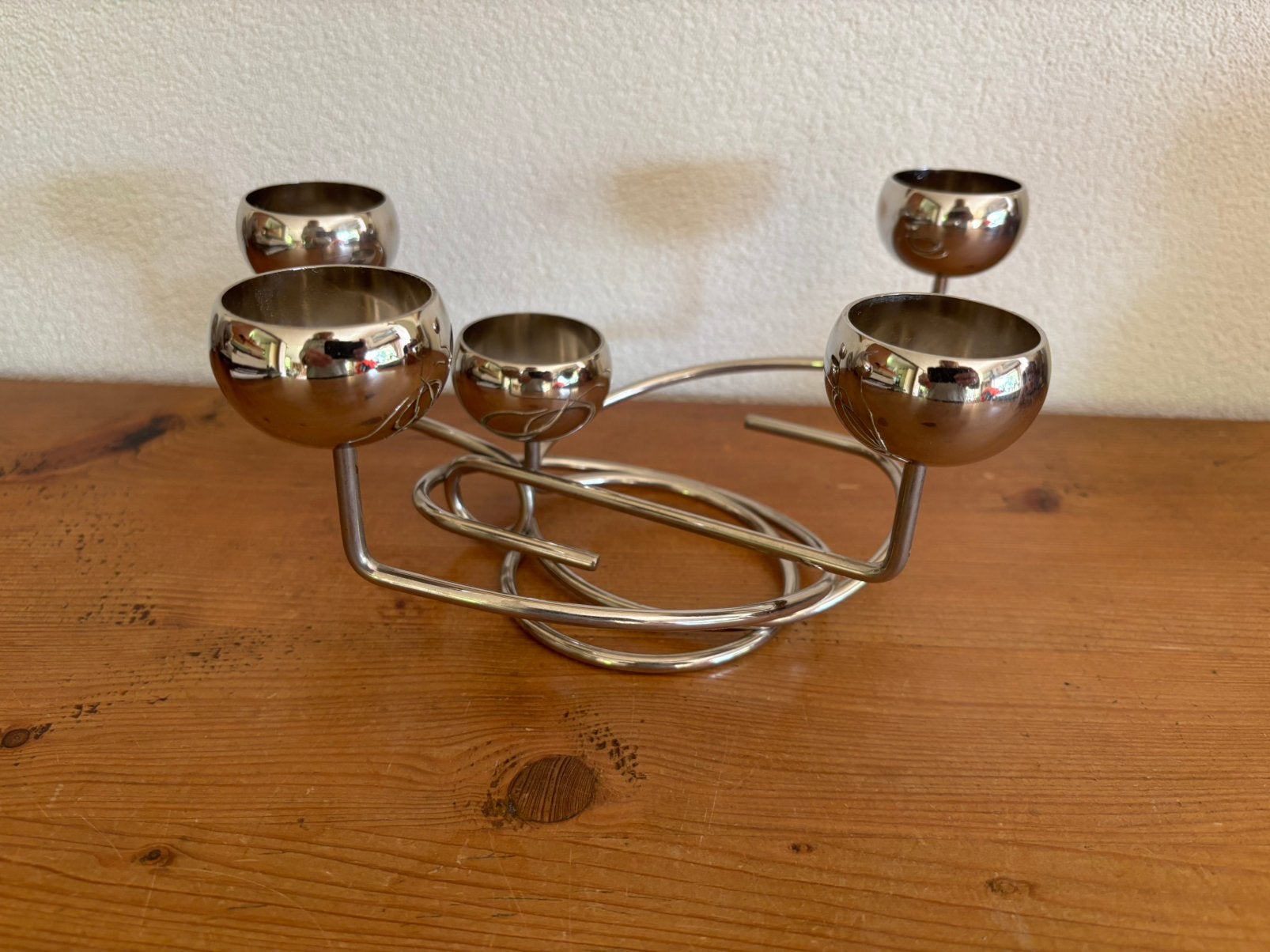 Design Space Age draadmetalen kandelaar voor waxinelichtjes, Ophalen of Verzenden, Kandelaar