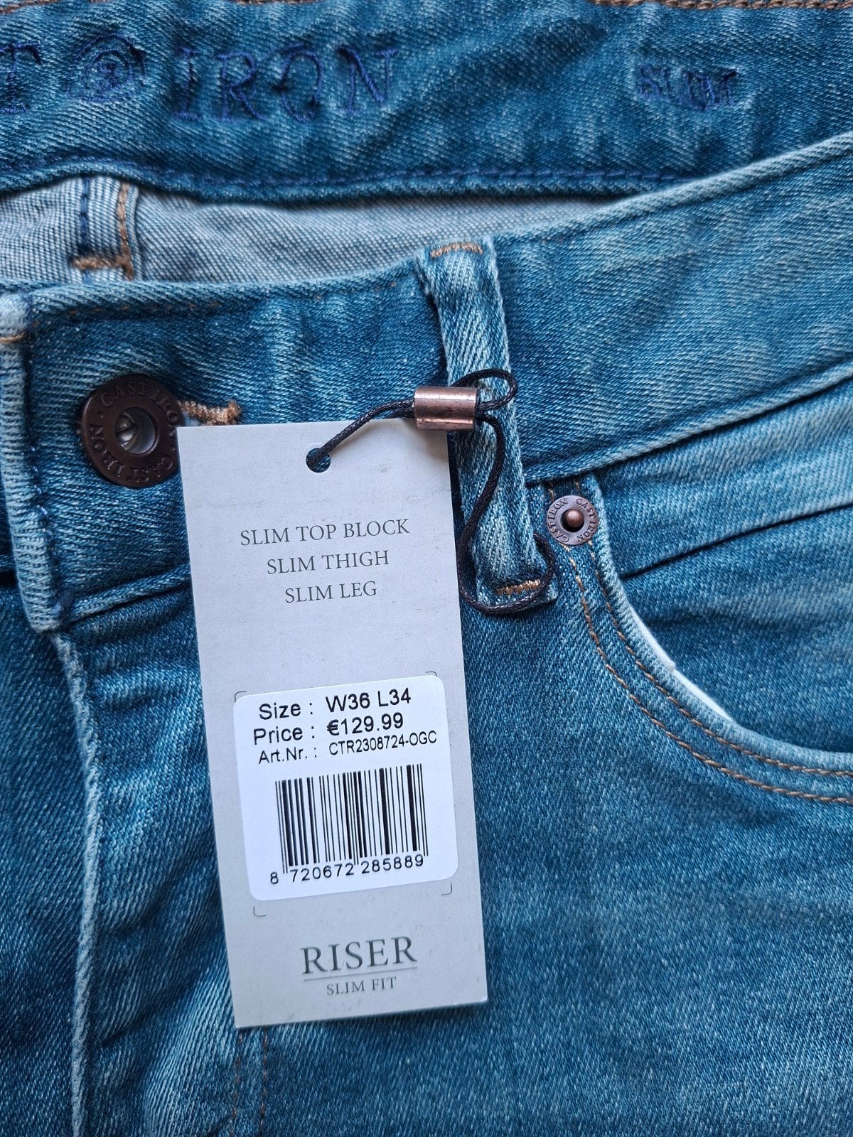 CAST IRON Riser slimfit jeans W36 L34 3 voor €149,95, W36 - W38 (confectie 52/54), Blauw, Nieuw, Ophalen of Verzenden