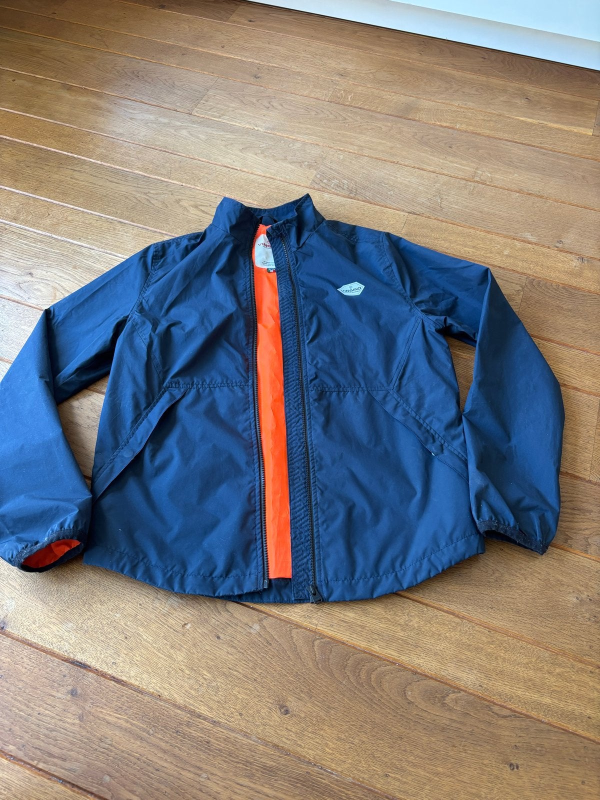 Jas Vingino - Donkerblauw met Oranje Voering, Ophalen of Verzenden, Gebruikt, Jongen of Meisje, Jas