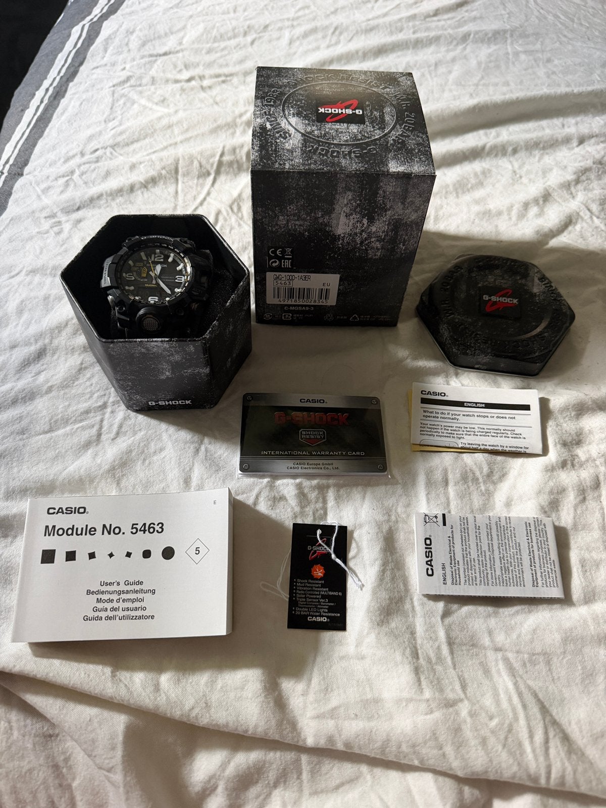 G-Shock Mudmaster GWG- 1000-1A3ER, Sieraden, Tassen en Uiterlijk, Horloges | Heren, Ophalen of Verzenden, Zo goed als nieuw, Kunststof